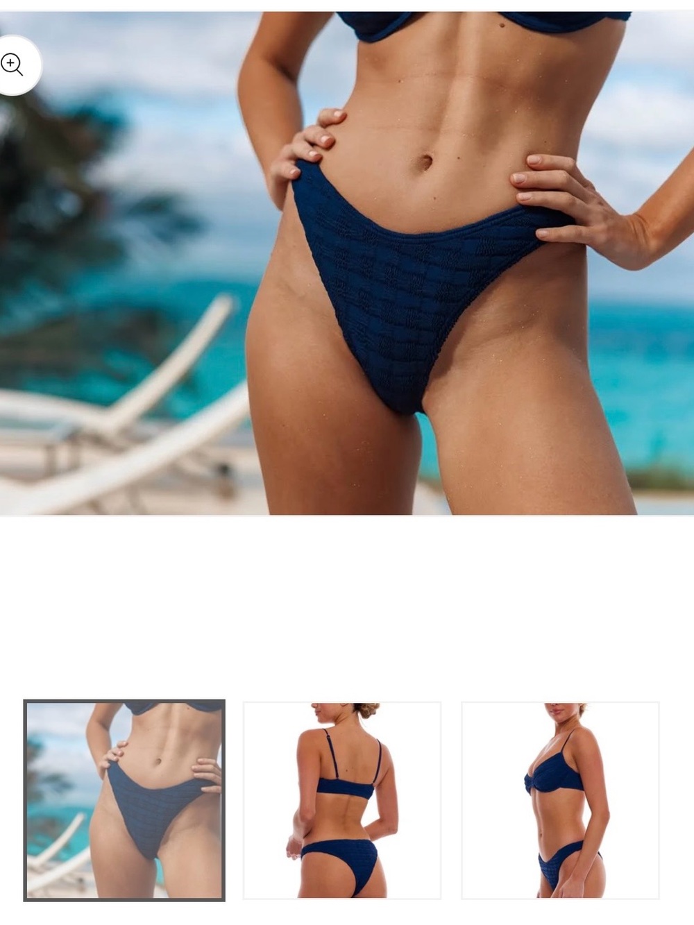 SQUARES Sardinia Cheeky One Size Bikini BOTTOM